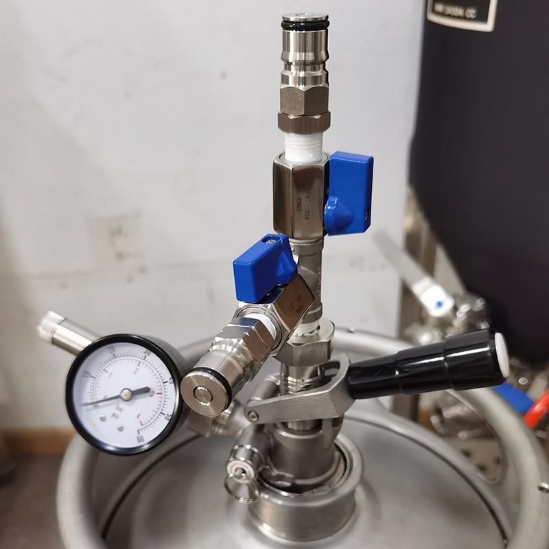 Ball Lock Conical to Commercial Keg Pressure Transfer Kit Oxygen Free Closed Pressure Transferring Beer From Fermenter to a Keg