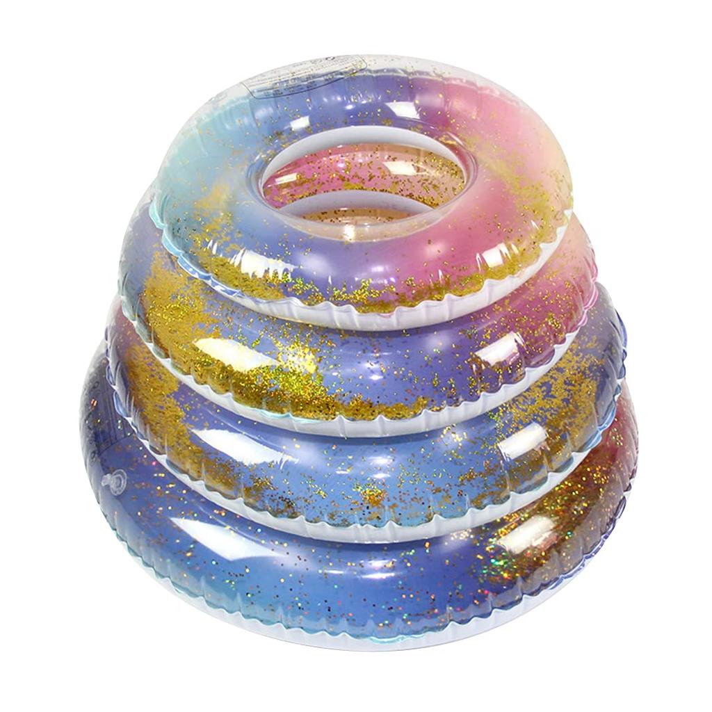 HappyHome Kids' Glitter Float, Cute Sparkly Rainbow Design, Unisex for Boys and Girls (70#)