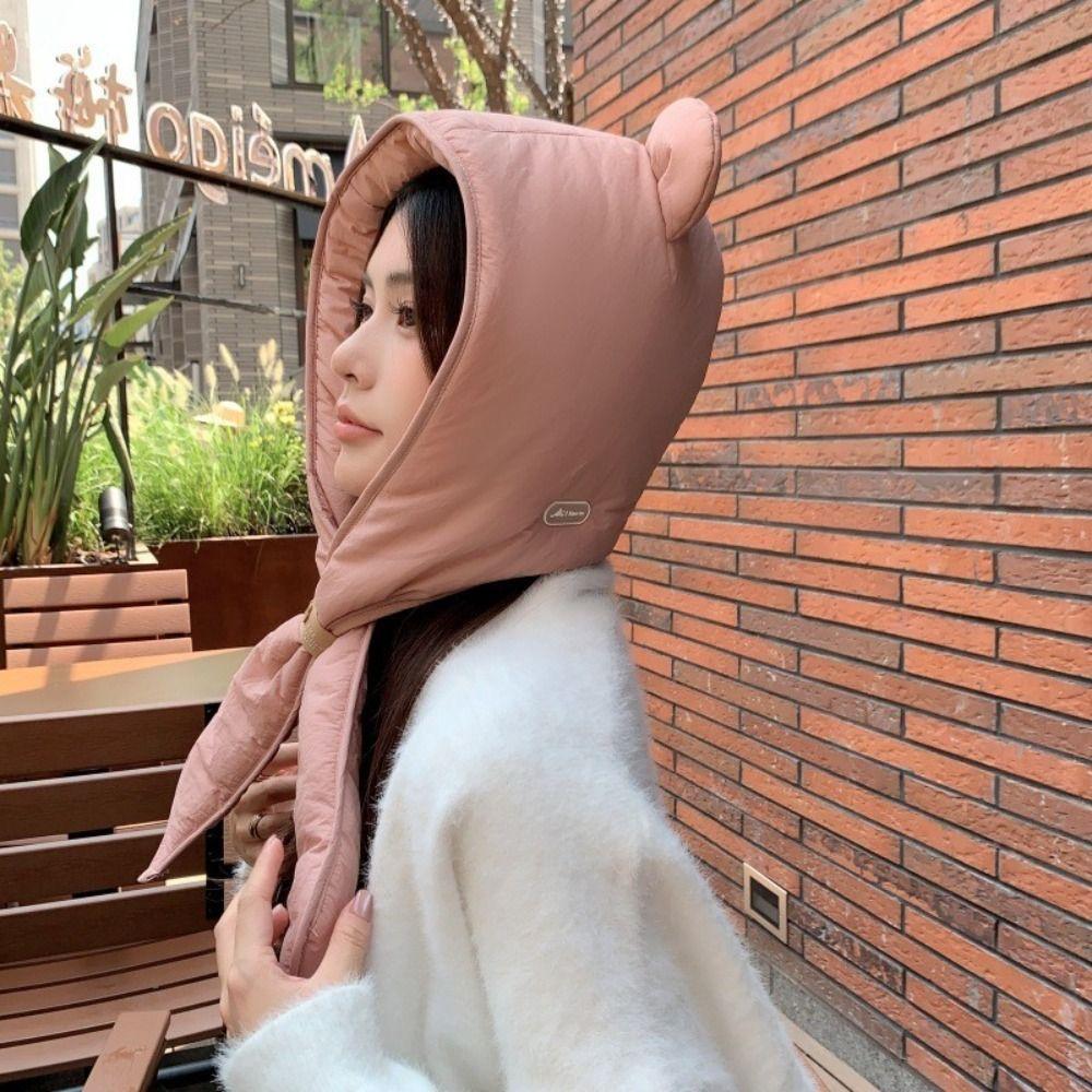 Thickened Down Cotton Pullover Hat Cold Resistant Ski Lei Feng Hat Leisure Winter Pilot Hat Men