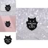 Trendige schwarze Katze Charakter Brosche Anstecknadel für modische Hut- und Kleiderdekoration