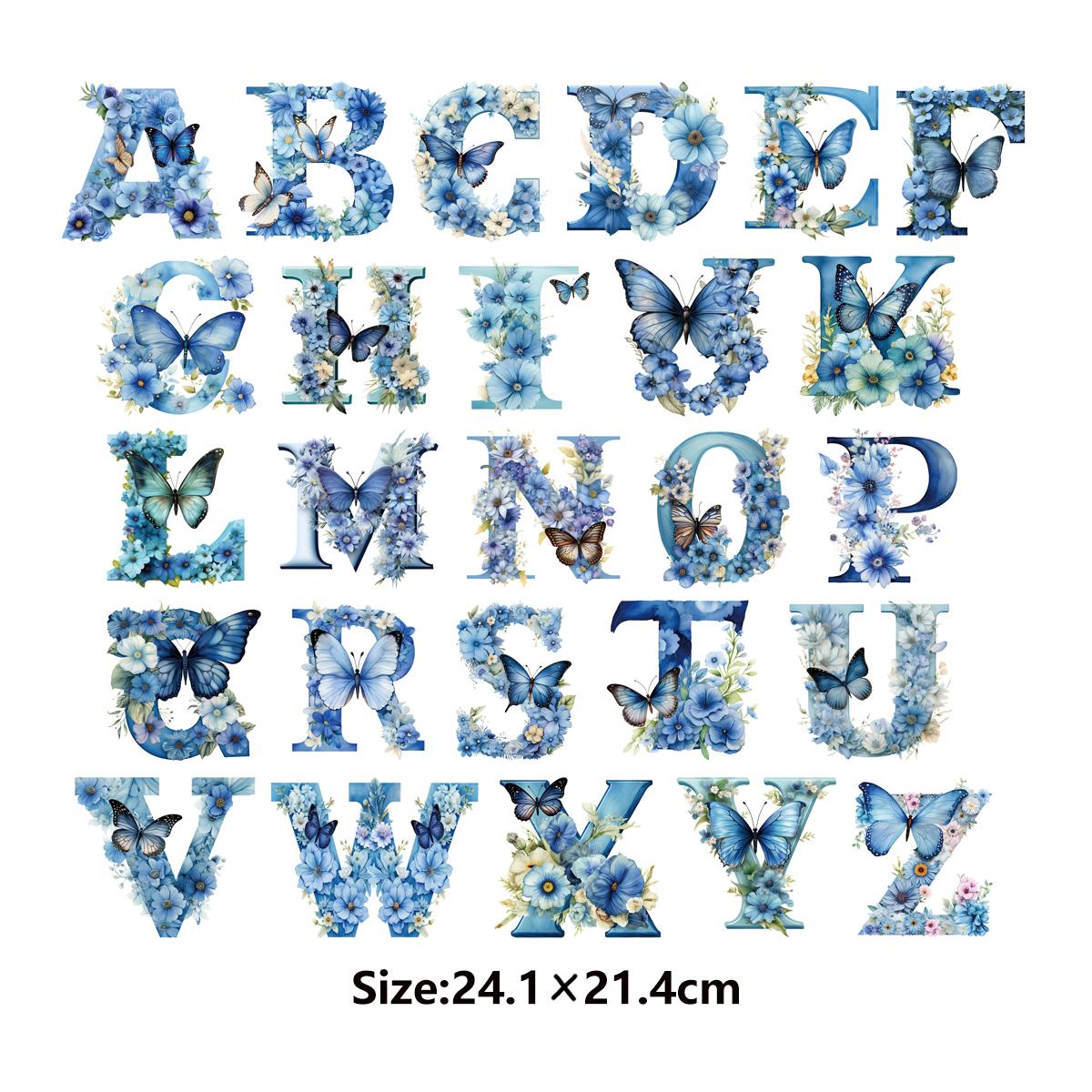 

Цветок Алпабет AZ Термопереносные наклейки Виниловые термопрессовые аппликации для одежды Наклейки для свитшотов Parches Ropa Patch Iron On