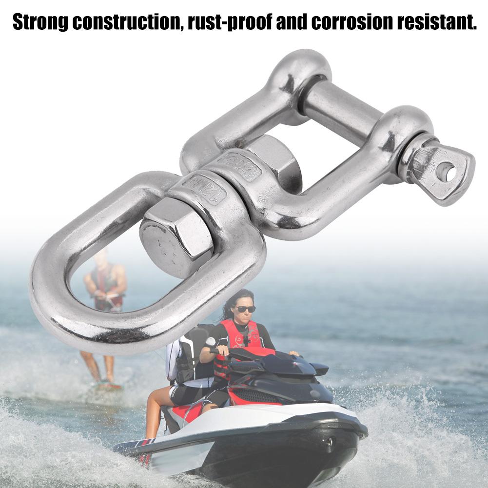 Heavy Duty 304 Stainless Steel Swivel Ring Snap Rolling Shackle Device(12mm)