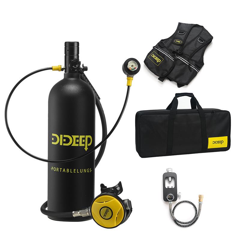 DIDEEP X5000Pro 2L Scuba Diving Equipment with Oxygen Tank & Residual Pressure Gauge