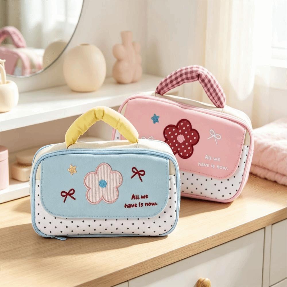 Multi-Layer Stationery Bag Large Capacity Storage Bag Handheld Design Pencil case  Student Use