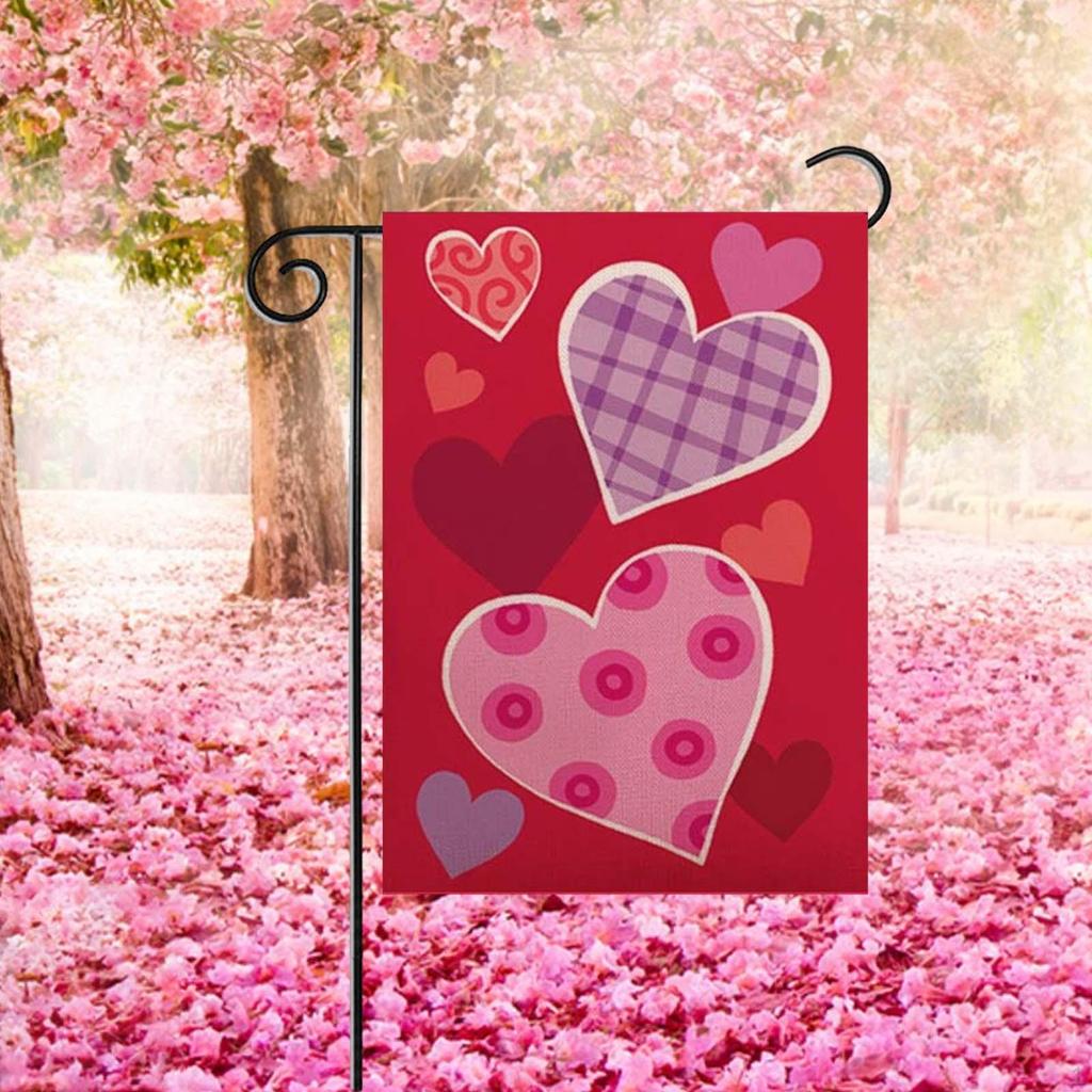 Love Blossom Garden Flag - Elegant Outdoor Decor for Celebrations