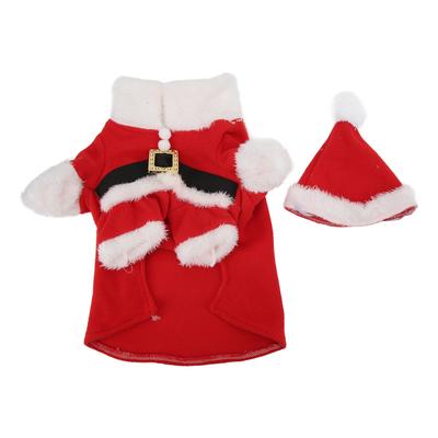 Dog Christmas Costume Santa Dog Winter Hoodies with Hat for Small Medium Large Dogs