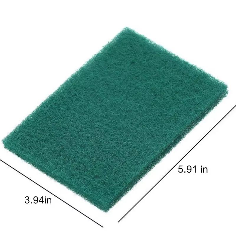 5/10/20PC Double Sided Scouring Scrub Pad Household Kitchen Oil Removal Dishwashing Pot Pads Green Reusable Cleaning Dishcloth