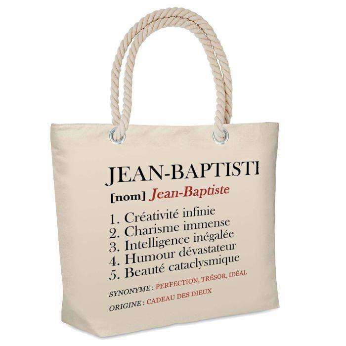 Sac de plage - PLANETEE - isotherme Jean-Baptiste Définition - Coton - Grande contenance - Imprimé en France