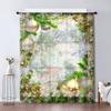 1pc Beautiful Blue Peacock Cartoon Sheer Curtain Suitable for Living Room, Bedroom, Dining Room, Hallway, Office, Gym, Kitchen