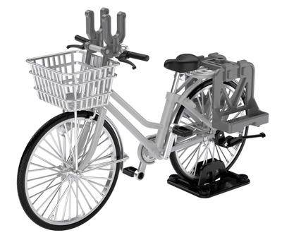 TOMYTEC Little Armory Κλίμακα LM006 Σχολικό Ποδήλατο για Μεταφορά Κιβωτίου Πυρομαχικών Αμυντικής Δράσης 312123 1/12 Σχολεία, Ασημί Τύπος, Προβαμμένο,