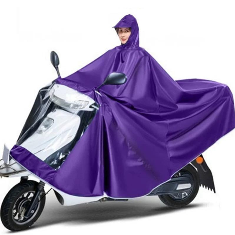 Authentic Raincoat for Electric Bikes and Motorcycles, Rain Poncho for Adult Riding, Single or Double Rider, Enlarged Size