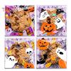 100Pcs Halloween Self-Sealing Clear Candy Bags Transparent Biscuit Packaging Bags Lightweight Reusable Candy Bags Party Supplies