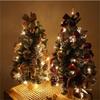 YAYAMIYA Mini Christmas Tree, Tabletop Tree, Artificial Pine Tree, Christmas Decoration, Mini Tree with LED Illumination Lights, Battery Operated, wit