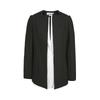 2026 Spring Collection Collarless Straight Fit Long Blazer
