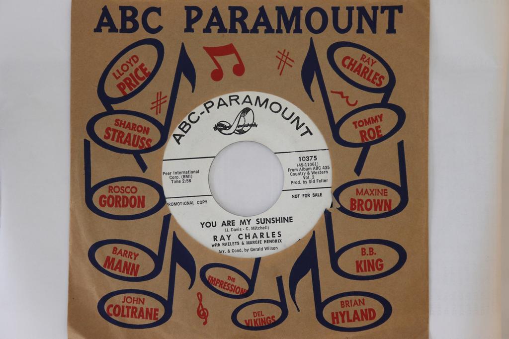 7inch Record RAY CHARLES - You Are My Sunshine 10375 ABC-Paramount 1962 US Soul/Funk Used