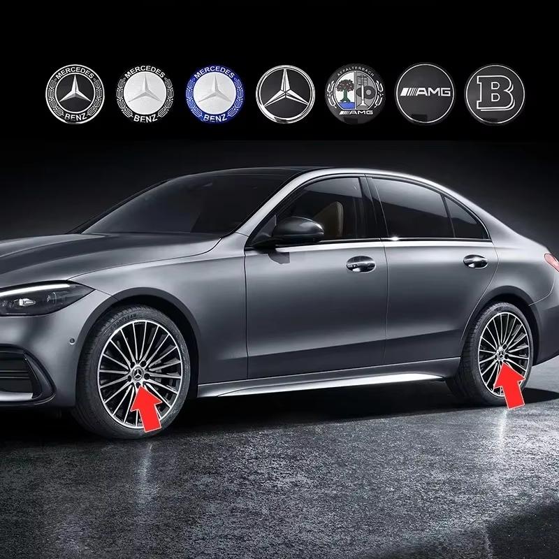 4Pcs 75mm Car Wheel Center Hub Caps Covers for Mercedes Benz A B C S Class AMG GLA CLA GLC W176 W221 W222 W204 W205 Accessories JQ1