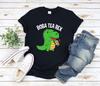 Tea Rex and Kids Tshirt, Boba Tea Rex, Dinosaur Drinking Boba, Cute Dinosaur and Kids Tshirt, Boba Tea and Kids Tshirt, Bubble Tea T and Kids Tshirt