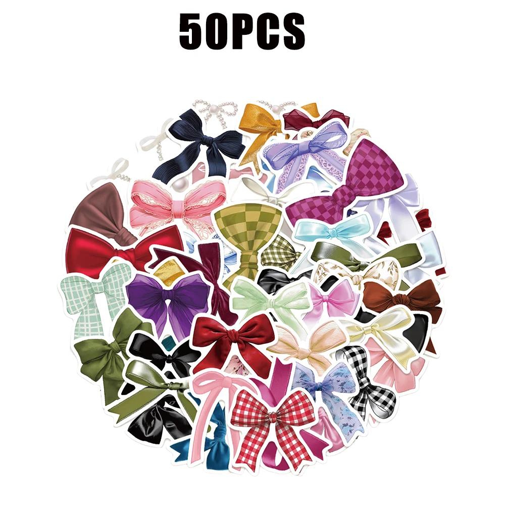 

Красочные наклейки с бантами Виниловые водонепроницаемые наклейки для скрапбукинга, ведения дневника, ноутбука, бампера, скейтборда, бутылок для воды, компьютера