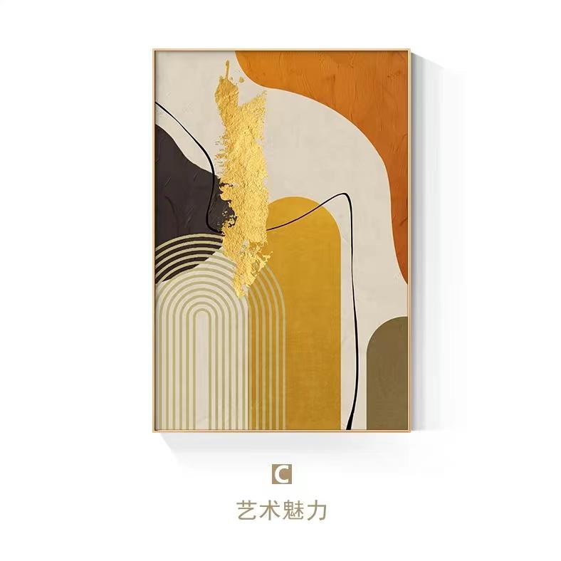 

Nordic Luxury Абстрактные линии Холст Картина Золотой Плакат Печать Настенные Картины Гостиная Спальня Современный Домашний Декор 21x30cm No Framed