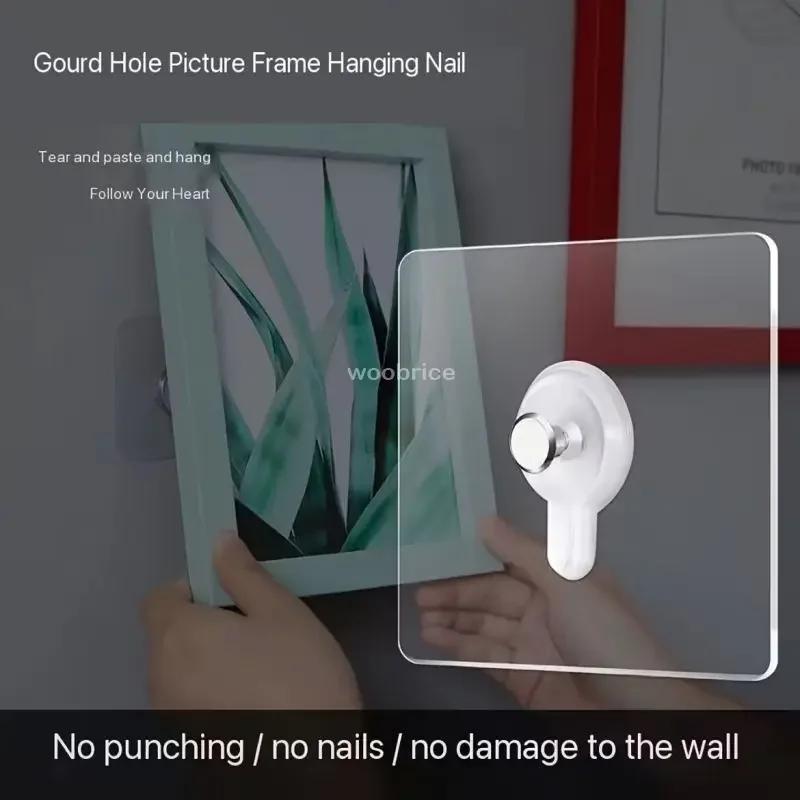Strong Adhesive Wall Hook Without Piercing Picture Hanger Self-adhesive Wall Hangers Without Holes for Frame Poster Photo Clock