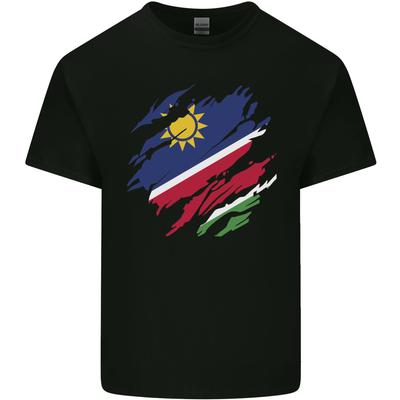 Torn Namibia Flag Namibian Day Football Unisexs Light Cotton TShirt