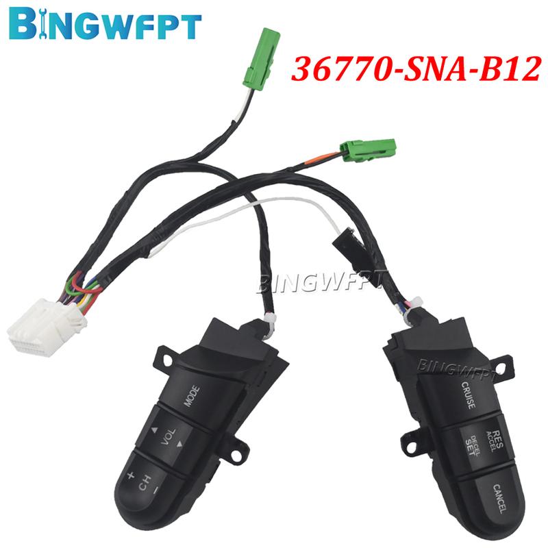 36770-SNA-B12 For Honda 08-13 Fit 09-14 City 06-11 Civic Multifunction Steering Wheel Button Switch