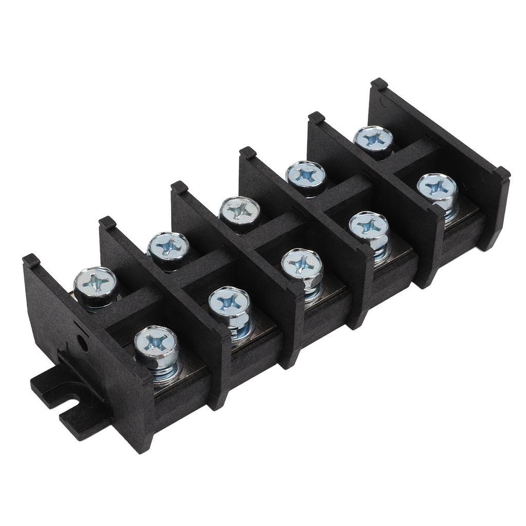 5Pcs Barrier Terminal Strip Block High Toughness Good Electrical Conductivity Simple Operation Rail Base Screw Connector