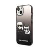 Karl Lagerfeld Gradient Ikonik Karl & Choupette - Hoesje Iphone 14 Plus (Czarny)
