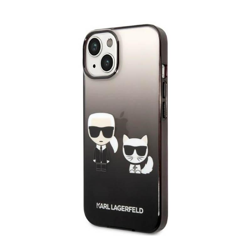 Karl Lagerfeld Gradient Ikonik Karl & Choupette - Hoesje Iphone 14 Plus (Czarny)