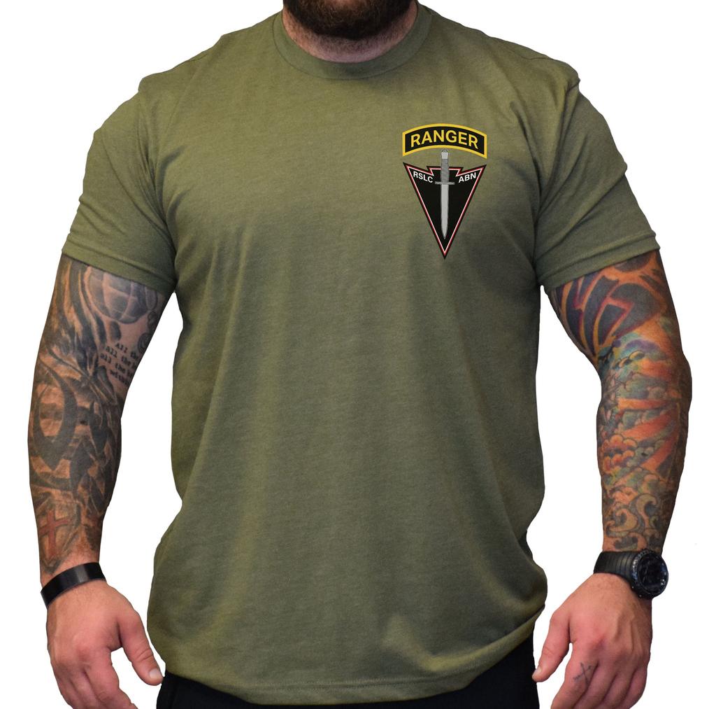 Maglietta con Logo Ranger dell'Esercito USA RSLC 100% Cotone Girocollo Estiva Manica Corta Casual Unisex Taglia S3XL