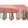 Parasol - Acier - Corail - Aluminium - 180x180 Cm - Hauteur 190 Cm - Frange Design