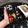 Colorful Band C-Coldplay CC Phone Case For iPhone 17,16,15,14,13,12,11 Plus,Pro Max,XS,Colored Silver Plated Inside Cover