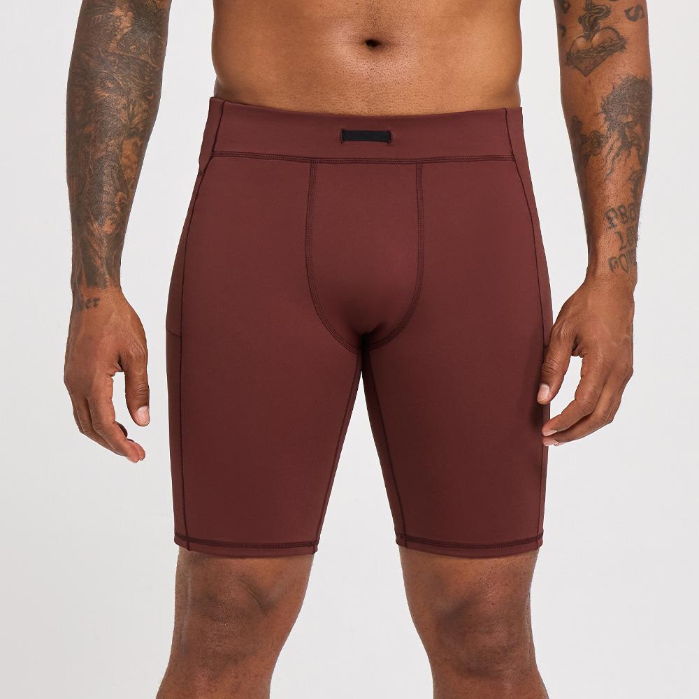 Strong shaping sports leggings for men summer quick drying breathable sports shorts, sweat training cropped pants Running shorts