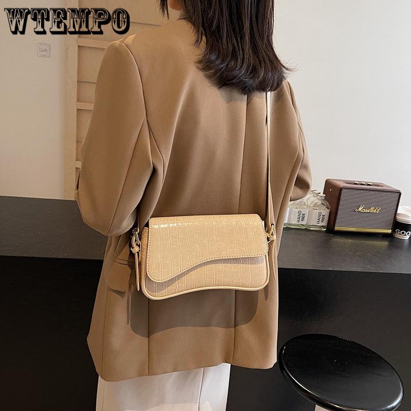 Klappe Magnetschnalle Schulter Umhängetasche Arbeit Pendler Mode Einfache Achselhöhle Kleine Quadratische Tasche Handheld Orgel Damentaschen