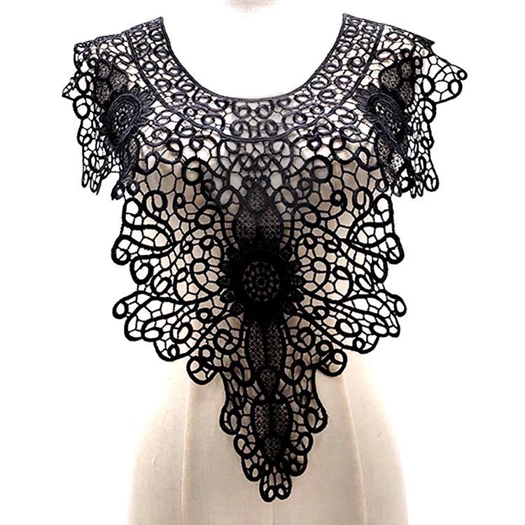 Water-soluble collar, hollow fake collar, embroidered collar DIY lace accessories, polyester silk embroidered corsage