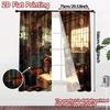 2pcs   2D FLAT PRINTING Curtains (Without Rod) Garage Haven Popular Minimalist Curtains Durable Polyester Curtains Gifts Perfect