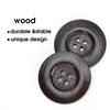 30pcs 40mm Craft Sewing Buttons 4 Holes Round Wood Buttons Vintage Style Coat Buttons  DIY Crafts