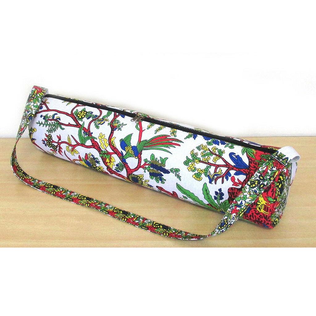 Cotton yoga mat bag, adjustable strap handmade sport bag, gym bag, pilates bag, carrier sport bag