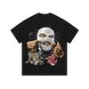 Amerikanisches Y2K Retro Spoof Ölgemälde Druck Altes Vintage Kurzarm Baumwoll T-Shirt Herren Damen Ins Trend Marke Übergroßes Oberteil Tee
