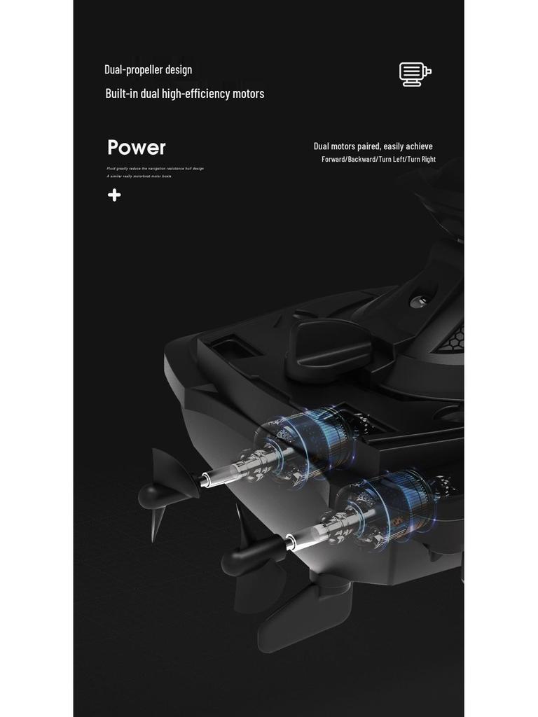High-Speed Remote Control Boat - Waterproof Electric Toy for Kids