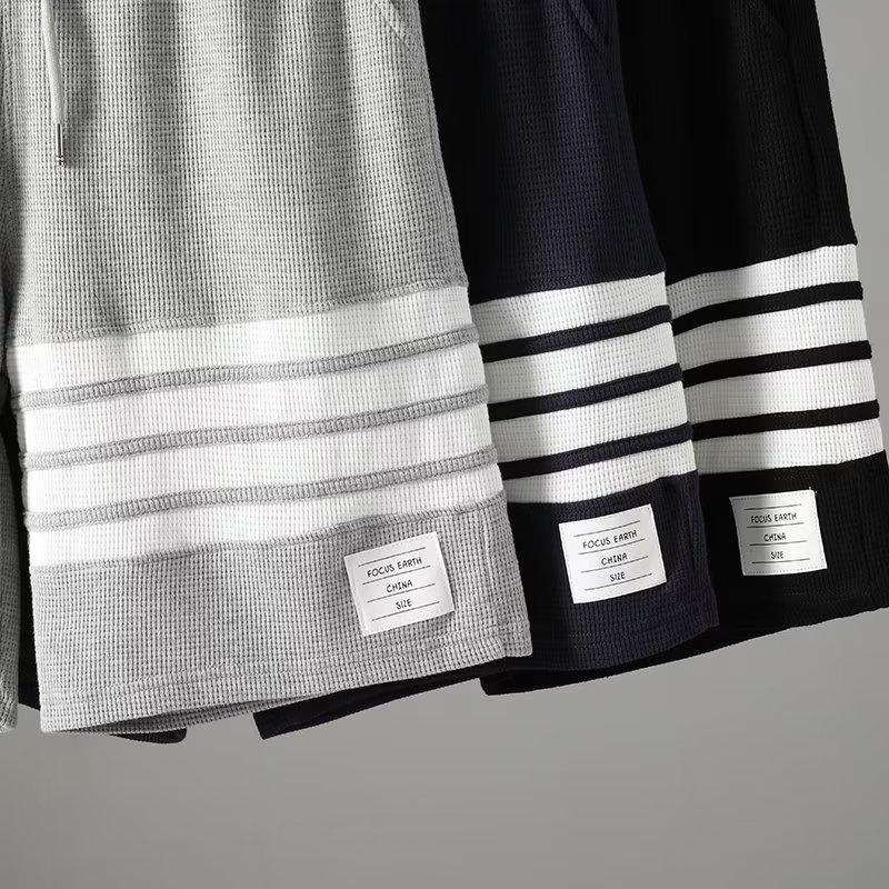 Herren Casual Shorts Frühling und Herbst Einfarbig Sportshorts Mode Fünfviertelhosen Harajuku Locker