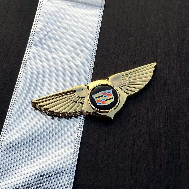 

Metal Wings Car Front Grille Badge Rear Trunk Emblem Sticker for Cadillac ATS BLS CT4 CTS STS XLR XT6 XTS DTS Escalade Deville