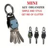 Mini Key Holder Keychain Portable Key Storage Buckle Clip Household Key Organizer For Men Women Compact 2-5 Key Chain Keyring