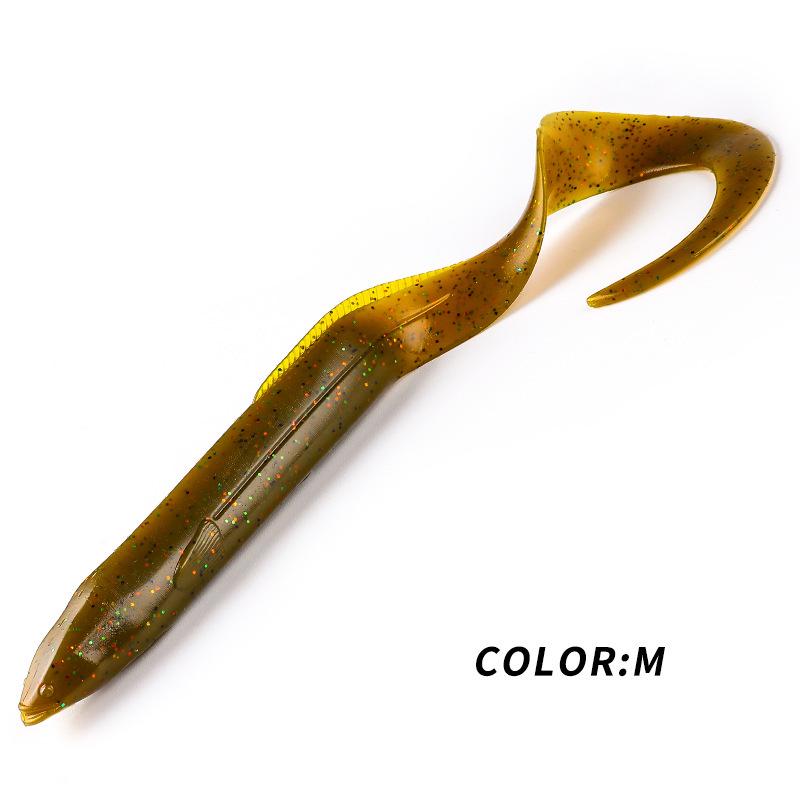 BEARKING Soft Bait Eel Lure with Lead Head Hook, 15cm/20cm for Long Cast Sea Fishing (L45L46)