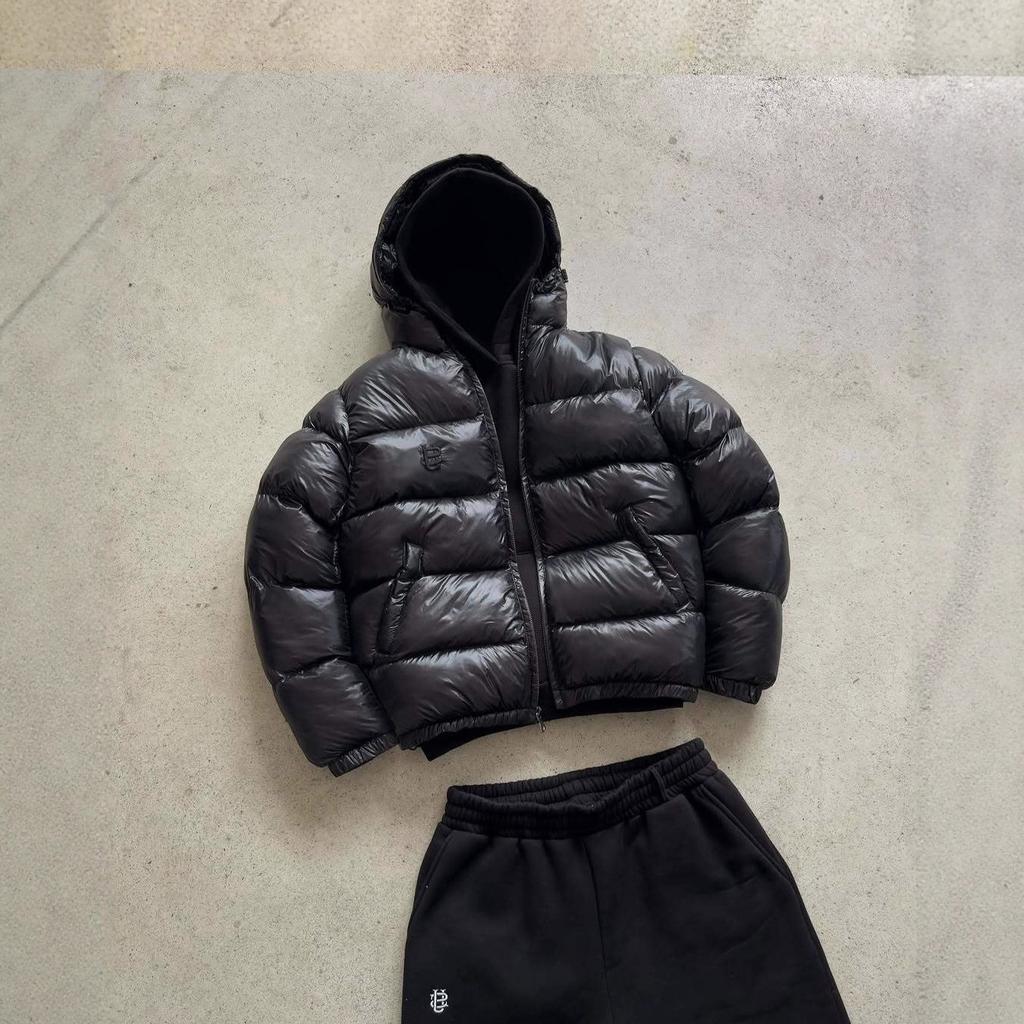 Hooded cotton clothes men and women American trend retro hip hop tide flu high street same loose cotton clothes