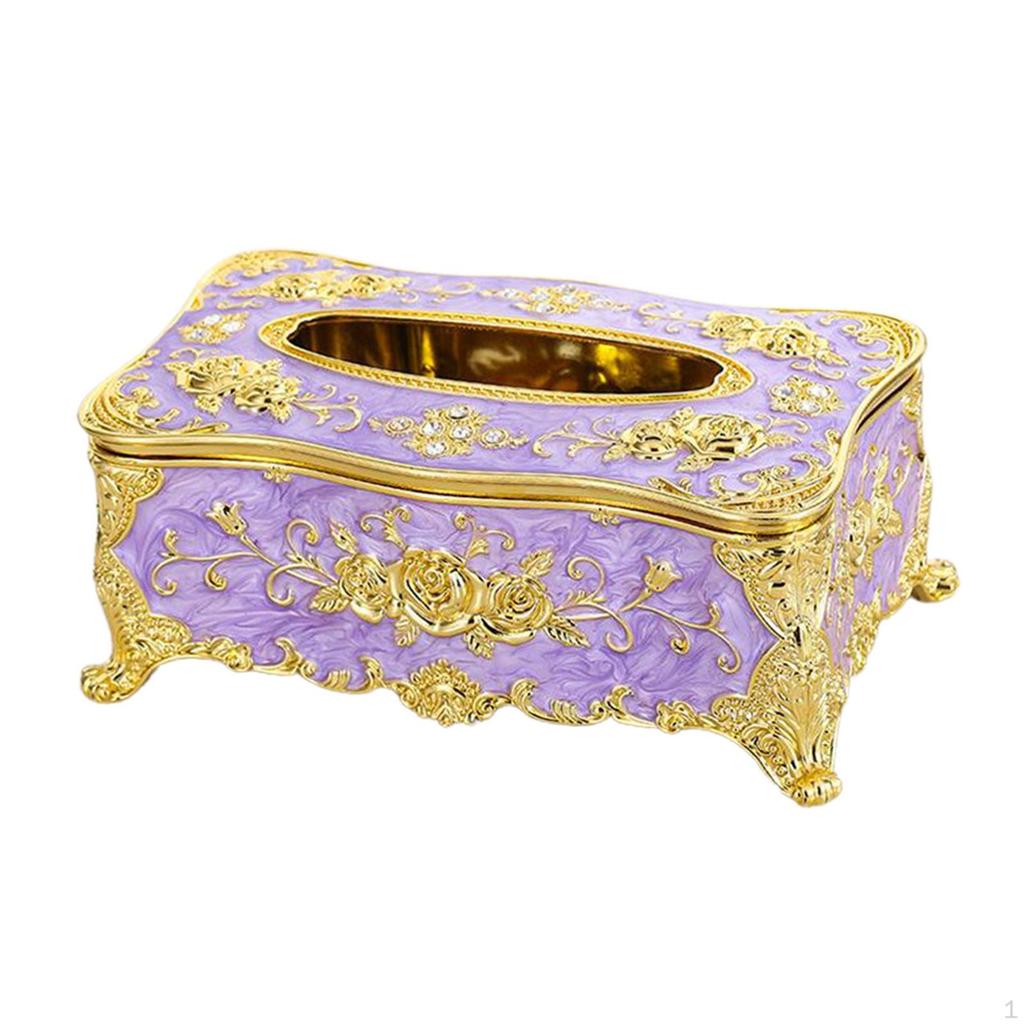 Creative European Square Rectangular Tissue Box Decorative Cover Bathroom Holder Car Office
