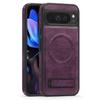 For Google Pixel 10 Pro XL Case Compatible with MagSafe Kickstand Leather Phone Back Cover