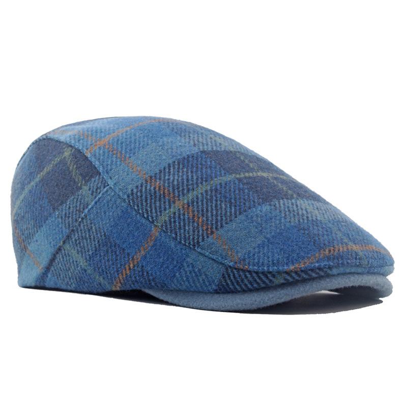 Czapka Forward Jesienno-zimowa męska beretowa ciepła czapka Artsman Brytyjska czapka w kratę