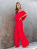 Summer Women's Temu One-Shoulder Fashion Chic Casual Wide Leg Jumpsuit for Women