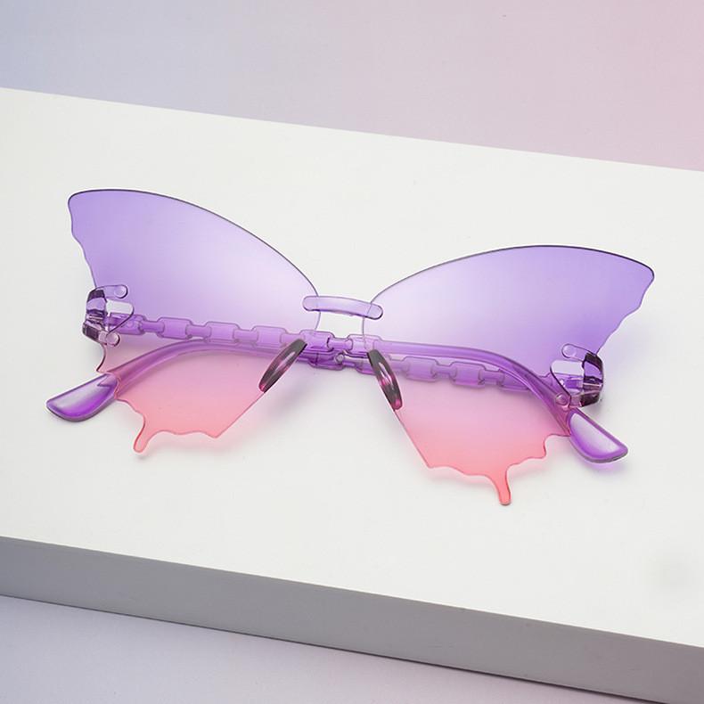 Butterfly Eyewear Unisex Frameless Sunglasses With Resin Lenses For Travel And Fashion